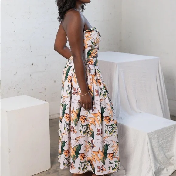 Mónica Campaña Lupe Floral Sand Jumpsuit